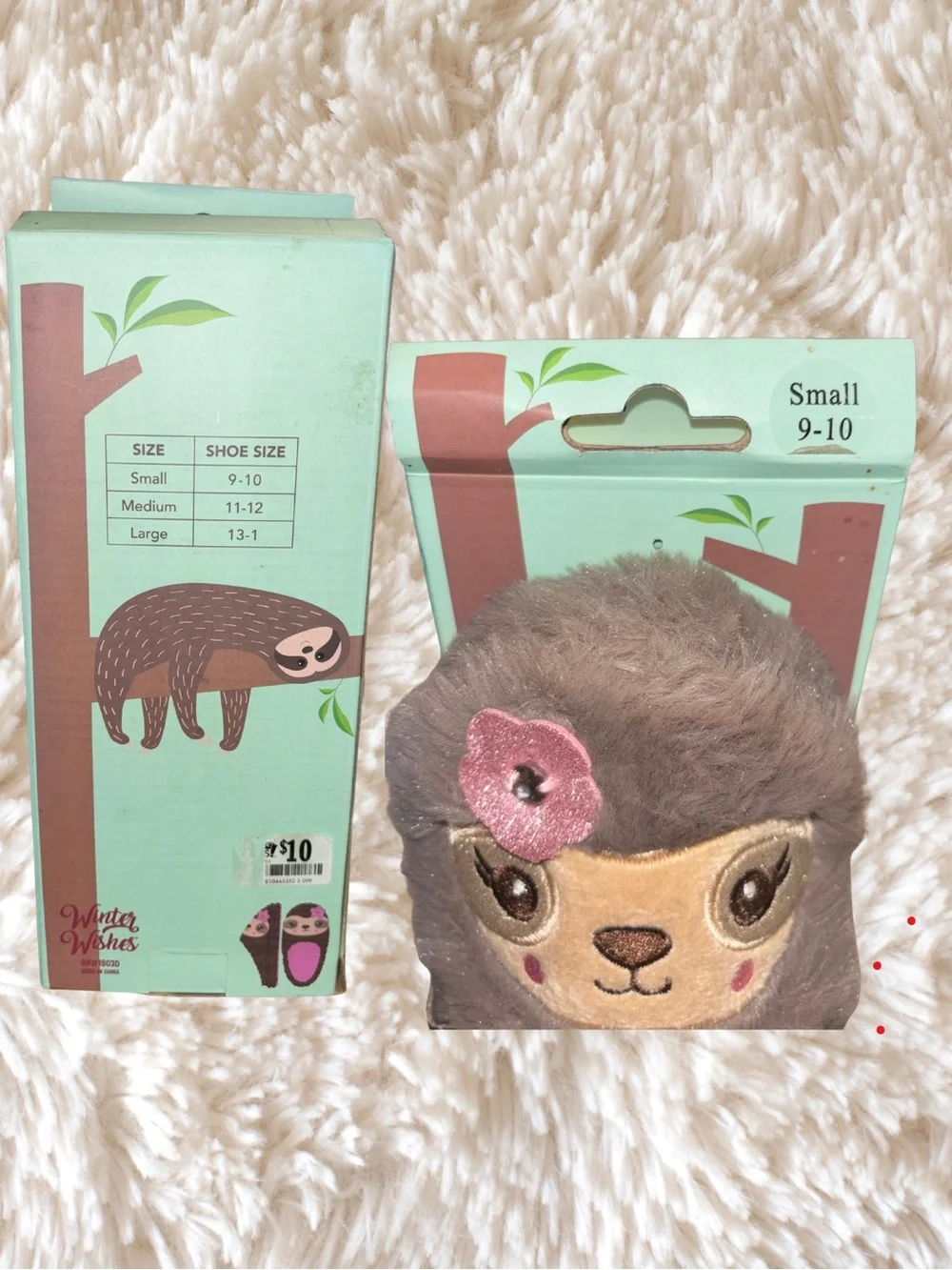 Girls and Boy Slippers Set - Sloth and Monster